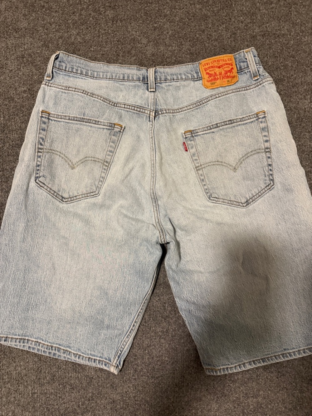 Levi's Light Blue Washed Denim Shorts